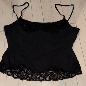 Black Lace Detail Camisole